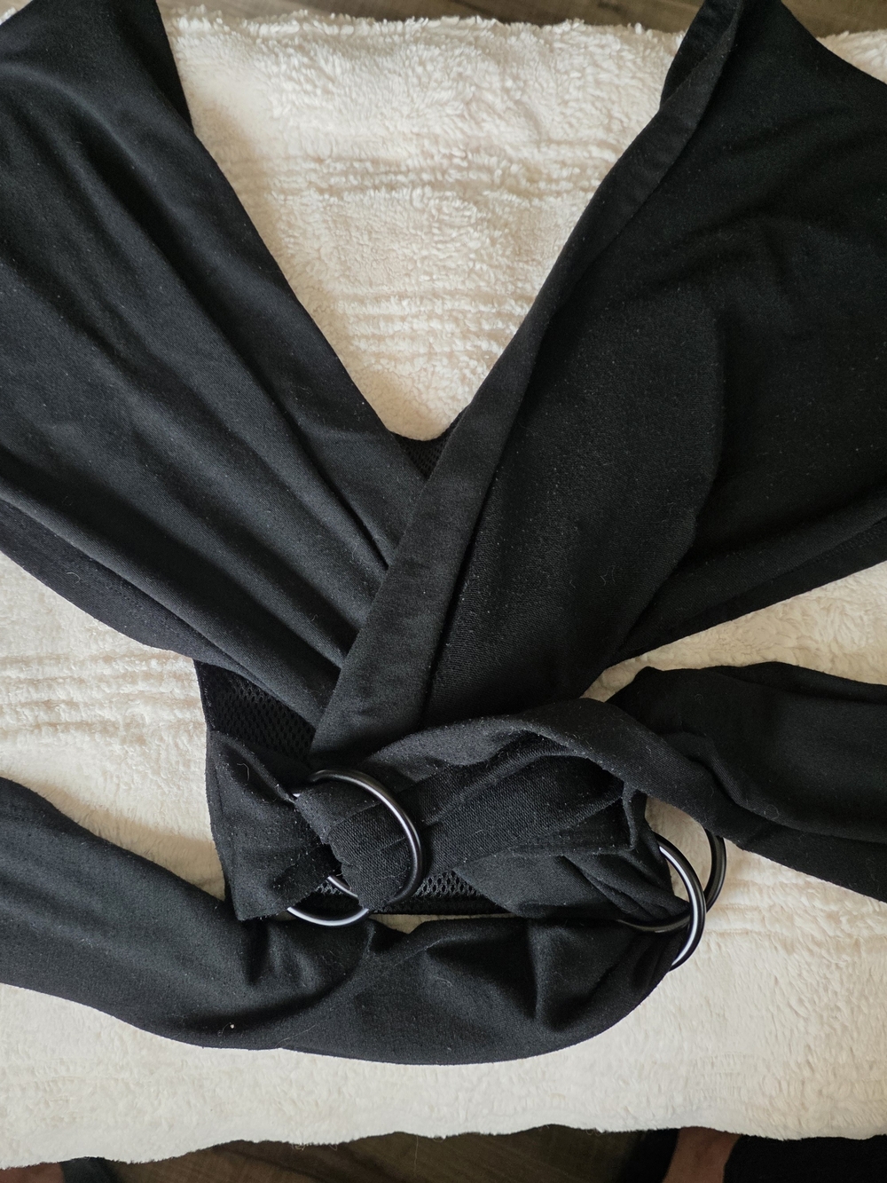 Black Baby Ring Sling Carrier